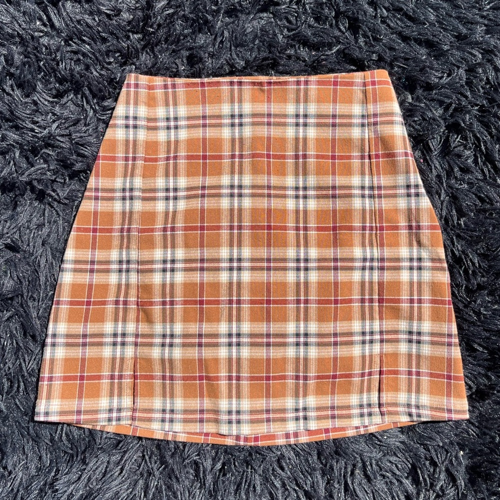 Plaid mini skirt
